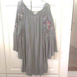 Indigo Soul Women's Floral Blouse, Size Large